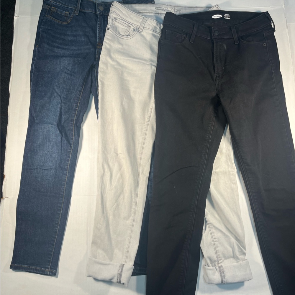 Lot of 3 Old Navy Rockstar Jeans Sizes 8 & 6